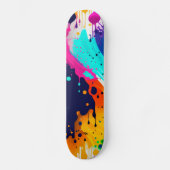Abstrakter Paint-Tropfen Skateboard (Vorderseite)
