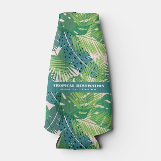 Abstrakter Palm Leaf Muster Flaschenkühler (Vorderseite)