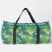 Abstrakter Palm Leaf Muster individuelle Name & Te Duffle Bag (Vorderseite)