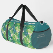Abstrakter Palm Leaf Muster individuelle Name & Te Duffle Bag (Rechte Ecke)