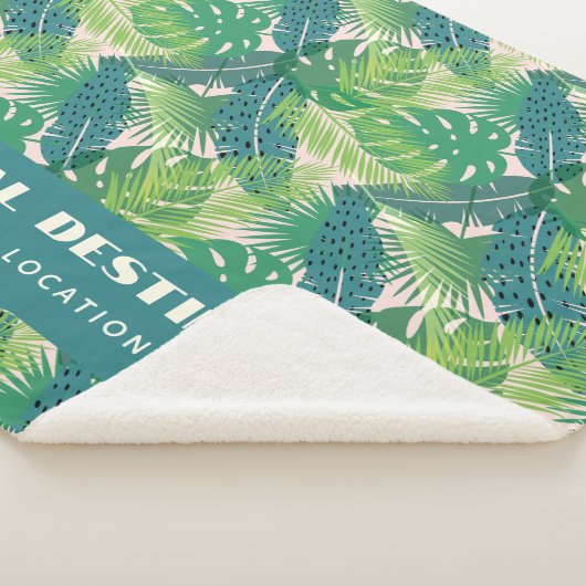 Abstrakter Palm Leaf Muster Sherpadecke (3/4)