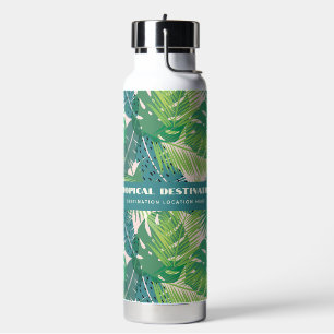 Abstrakter Palm Leaf Muster Trinkflasche