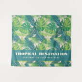 Abstrakter Palm Leaf Muster Wandteppich (Vorderseite (Horizontal))