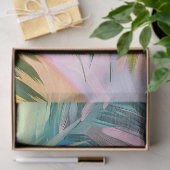 Abstrakter Palm Tree Frond Rosa Hintergrund Decoup Seidenpapier (Geschenk)