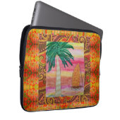 Abstrakter Palmenbaum und Segelboot Laptopschutzhülle (Vorne Rechts)