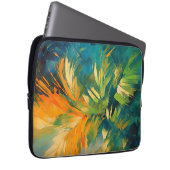 Abstrakter Palmenrausch – Tropische Energie in Bew Laptopschutzhülle (Vorne Rechts)