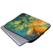Abstrakter Palmenrausch – Tropische Energie in Bew Laptopschutzhülle (Vorne Knopf)