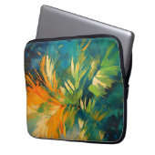 Abstrakter Palmenrausch – Tropische Energie in Bew Laptopschutzhülle (Vorderseite Links)