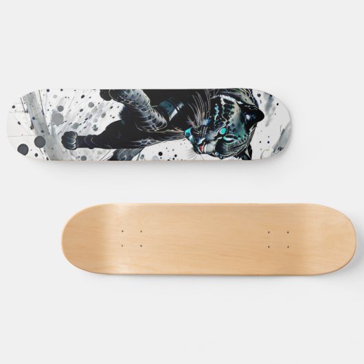 Abstrakter Panther Skateboard (Horizontal)