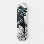 Abstrakter Panther Skateboard (Vorderseite)