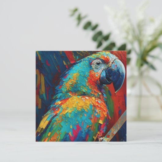 Abstrakter Papagei | Hallo Behaltend in der Touch (Stehend Vorderseite)