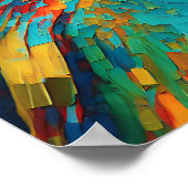 Abstrakter Papagei Poster (Ecke)