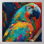 Abstrakter Papagei Poster (Vorne)