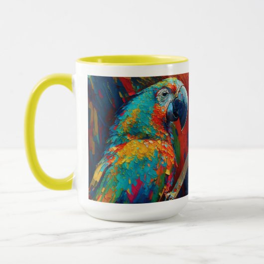 Abstrakter Papagei Tasse (Links)