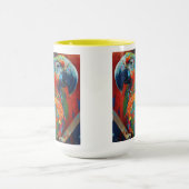 Abstrakter Papagei Tasse (Zentrum)