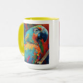Abstrakter Papagei Tasse (Vorderseite Links)