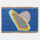 Abstrakter Papaya-Dragonfrucht-Muster Throw B Decke (Vorderseite)
