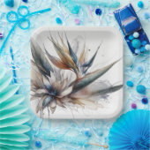 Abstrakter Paradies Pappteller (Party)