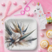 Abstrakter Paradies Pappteller (Party)