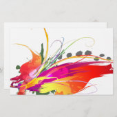 Abstrakter Paradiesvogel Spritzer Briefpapier (Vorne/Hinten)