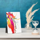 Abstrakter Paradiesvogel Spritzer Fotoplatte (Seite)