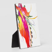 Abstrakter Paradiesvogel Spritzer Fotoplatte (Seite)