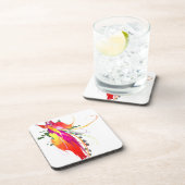 Abstrakter Paradiesvogel Spritzer Getränkeuntersetzer (Rechte Seite)