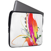 Abstrakter Paradiesvogel Spritzer Laptopschutzhülle (Vorne Rechts)