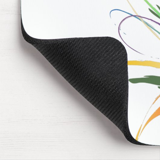 Abstrakter Paradiesvogel Spritzer Mousepad (Ecke)
