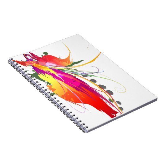Abstrakter Paradiesvogel Spritzer Notizblock (Rechte Seite)