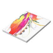 Abstrakter Paradiesvogel Spritzer Notizblock (Rotiert)