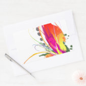 Abstrakter Paradiesvogel Spritzer Rechteckiger Aufkleber (Umschlag)