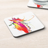 Abstrakter Paradiesvogel Spritzer Untersetzer (Linke Seite)