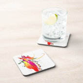 Abstrakter Paradiesvogel Spritzer Untersetzer (Rechte Seite)