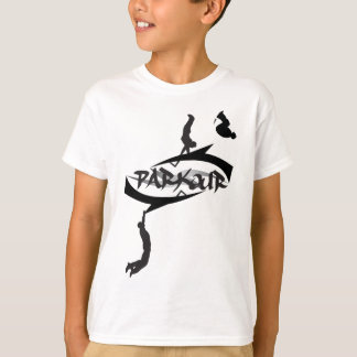 Abstrakter Parkour-Dreh T-Shirt