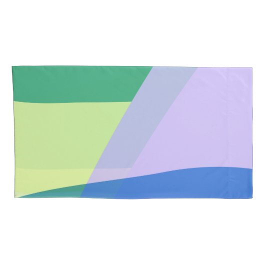 Abstrakter, pastelfarbener Blocklavender grün Kissenbezug (Rückseite-Rechts)