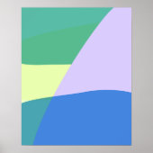 Abstrakter, pastelfarbener Blocklavender grün Poster (Vorne)