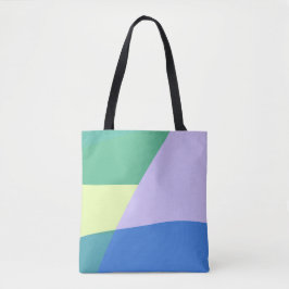 Abstrakter, pastelfarbener Blocklavender grün Tasche