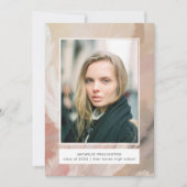 Abstrakter Pastell-Foto-Abschluss Ankündigung (Vorderseite)