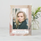 Abstrakter Pastell-Foto-Abschluss Ankündigung (Stehend Vorderseite)