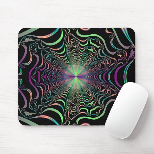 Abstrakter Pastell-Fraktal-Webmousepad Mousepad (Mit Mouse)