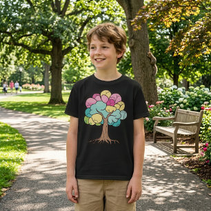 Abstrakter Pastell-Gehirn-Baum-Kunstprint T-Shirt