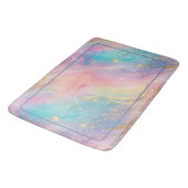 Abstrakter Pastell-Glitzer Nahtloses Muster Badematte (Schrägansicht)