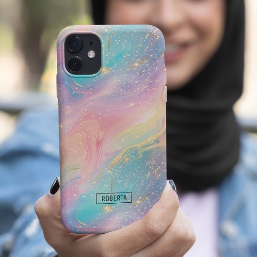 Abstrakter Pastell-Glitzer Nahtloses Muster Case-Mate iPhone Hülle