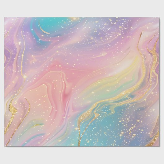 Abstrakter Pastell-Glitzer Nahtloses Muster Geschenkpapier (Flach)