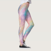 Abstrakter Pastell-Glitzer Nahtloses Muster Leggings (Rechts)