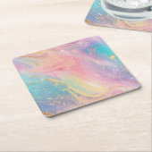 Abstrakter Pastell-Glitzer Nahtloses Muster Rechteckiger Pappuntersetzer (angewinkelt)