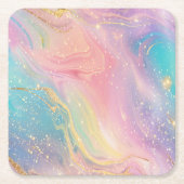 Abstrakter Pastell-Glitzer Nahtloses Muster Rechteckiger Pappuntersetzer (Vorderseite)