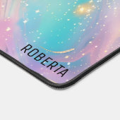 Abstrakter Pastell-Glitzer Nahtloses Muster Schreibtischunterlage (Ecke)