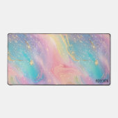 Abstrakter Pastell-Glitzer Nahtloses Muster Schreibtischunterlage (Vorderseite)